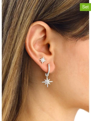 Miu Silver Srebrne kolczyki (2 szt.) z cyrkoniami rozmiar: onesize