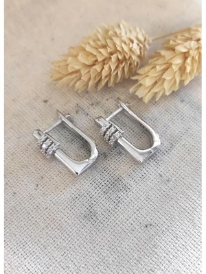 Miu Silver Srebrne kolczyki z cyrkoniami rozmiar: onesize