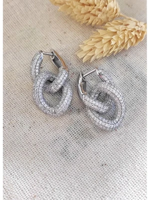 Miu Silver Srebrne kolczyki z cyrkoniami rozmiar: onesize