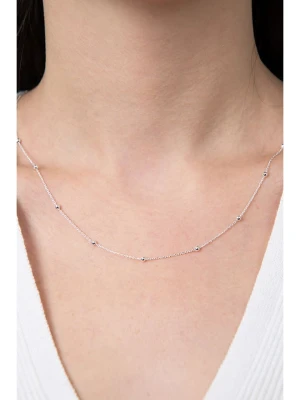 Miu Silver Srebrny naszyjnik z elementami ozdobnymi - dł. 42 cm rozmiar: onesize