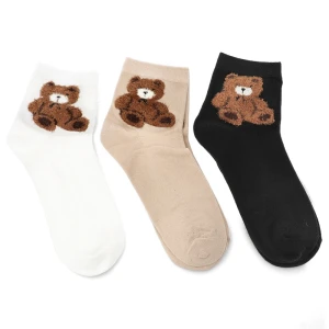 Mix Kolor Damskie Skarpety Misie Moraj 3 Pary