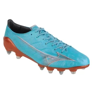 Mizuno Alpha Japan Mix P1GC236025, Męskie, Niebieskie, buty piłkarskie - korki, skóra syntetyczna, rozmiar: 40