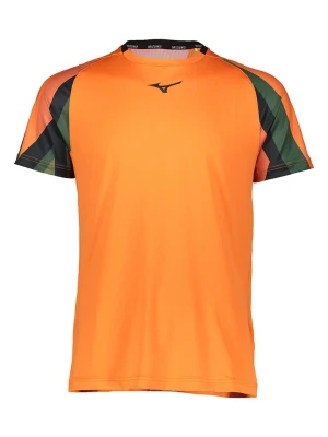 Mizuno Koszulka funkcyjna w kolorze czarno-pomarańczowo-zielonym rozmiar: S