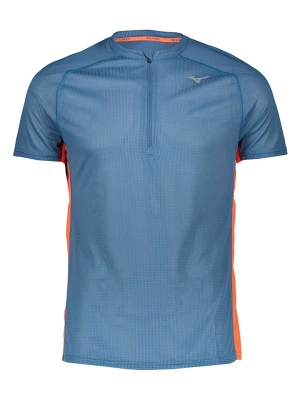 Mizuno Koszulka sportowa "Trail Dryaeroflow" w kolorze niebiesko-pomarańczowym rozmiar: S