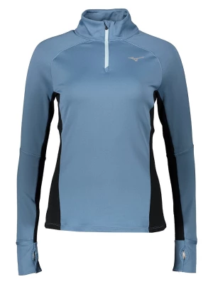 Mizuno Koszulka "Warmalite" w kolorze błękitno-czarnym do biegania rozmiar: M