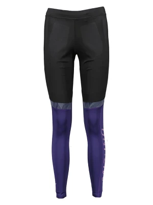 Mizuno Legginsy funkcyjne "Pad" w kolorze czarno-fioletowym rozmiar: XS