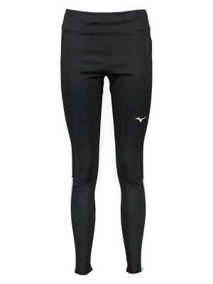 Mizuno Legginsy funkcyjne "Warmalite" w kolorze czarno-turkusowym rozmiar: L
