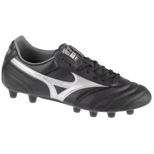 Mizuno Morelia II Pro FG P1GA241303, Męskie, Czarne, buty piłkarskie - korki, skóra licowa, rozmiar: 41