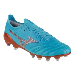 Mizuno Morelia Neo III Beta Japan Mix P1GC239025, Męskie, Niebieskie, buty piłkarskie - korki, skóra licowa, rozmiar: 40