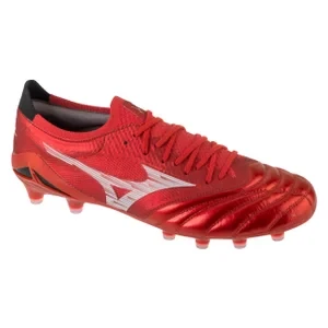 Mizuno Morelia Neo IV Beta Elite FG P1GA254260, Męskie, Czerwone, buty piłkarskie - korki, skóra licowa, rozmiar: 42