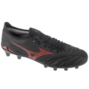 Mizuno Morelia Neo IV Elite FG P1GA254200, Męskie, Czarne, buty piłkarskie - korki, skóra licowa, rozmiar: 42