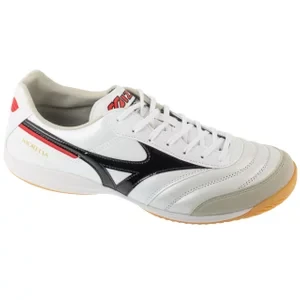 Mizuno Morelia Sala Elite IN Q1GA251209, Męskie, Białe, buty halowe - halówki, skóra licowa, rozmiar: 40