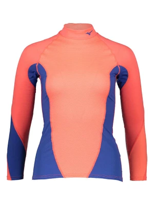 Mizuno Podkoszulek funkcyjny "VBody G1" w kolorze pomarańczowo-niebieskim rozmiar: M