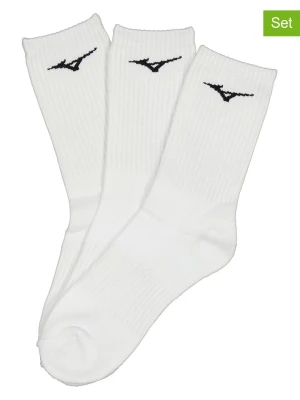 Mizuno Skarpety sportowe (3 pary) w kolorze białym rozmiar: 35-37