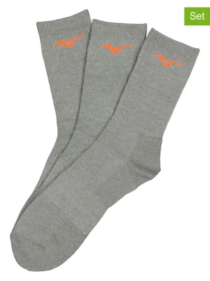 Mizuno Skarpety sportowe (3 pary) w kolorze szarym rozmiar: 44-46