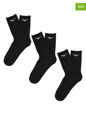 Mizuno Skarpety sportowe (3 szt.) w kolorze czarnym rozmiar: M