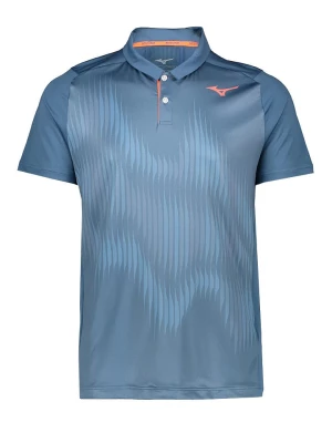 Mizuno Sportowa koszulka polo "Shadow" w kolorze niebieskim rozmiar: M