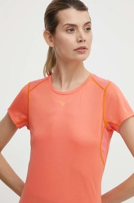 Mizuno t-shirt do biegania DryAeroFlow kolor pomarańczowy J2GAB204