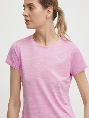 Mizuno t-shirt do biegania Impulse core kolor różowy J2GAA721