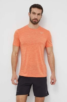 Mizuno t-shirt do biegania Impulse Core kolor pomarańczowy J2GAA519