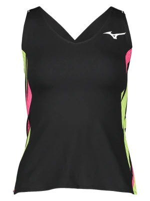 Mizuno Top funkcyjny w kolorze różowo-czarno-zielonym rozmiar: L