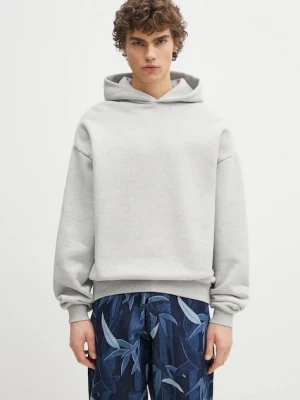 MKI MIYUKI ZOKU bluza bawełniana 800 Gsm Superweight Hoody męska kolor szary z kapturem gładka 800.GSM.SUPERW.HOO