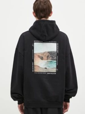 MKI MIYUKI ZOKU bluza Resort Hoody męska kolor czarny z kapturem z nadrukiem RESORT.HOODY