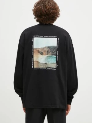 MKI MIYUKI ZOKU longsleeve bawełniany Resort Long Sleeve Tee kolor czarny z nadrukiem RESORT.LONG.SLEEVE.TEE