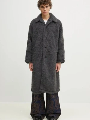 MKI MIYUKI ZOKU płaszcz Faux Alpaca Car Coat kolor szary FAUX.ALPACA.CAR.COAT.CH