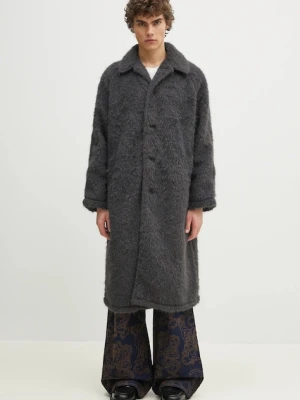 MKI MIYUKI ZOKU płaszcz Faux Alpaca Car Coat kolor szary FAUX.ALPACA.CAR.COAT.CH
