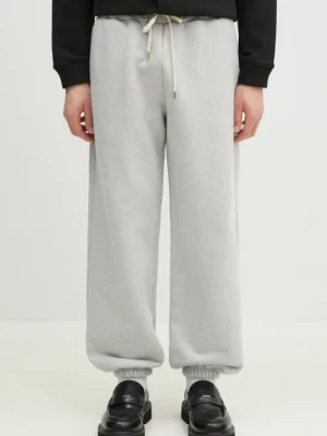 MKI MIYUKI ZOKU spodnie dresowe bawełniane 800 Gsm Superweight Cuffed Joggers męskie kolor szary gładkie 800.GSM.SUPERW.CUF