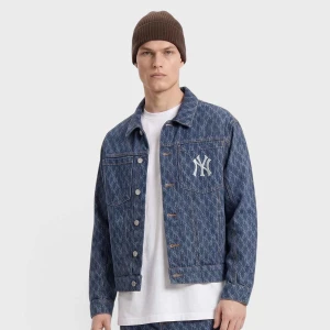 MLB Logo Aop Denim Pant New Era niebieski