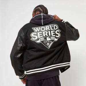 New Era MLB World Series Varsity Jacket York Yankees mężczyźni Kurtki preppy czarny rozmiar Odzież