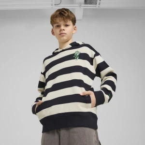 Młodzieżowa bluza z kapturem SUPER PUMA z grafiką, Odzież, Biały,