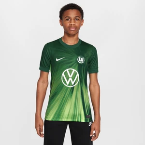 Młodzieżowa koszulka piłkarska z krótkim rękawem Nike Dri-FIT VfL Wolfsburg Stadium 2025/26 (wersja domowa) – replika - Zieleń