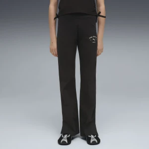 Młodzieżowe rozszerzane legginsy PUMA Classics z wysokim stanem, Odzież, Czarny,