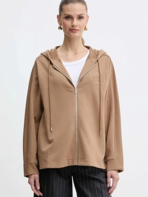 MM bluza ONORE damska kolor zielony z kapturem gładka 2526926018600
