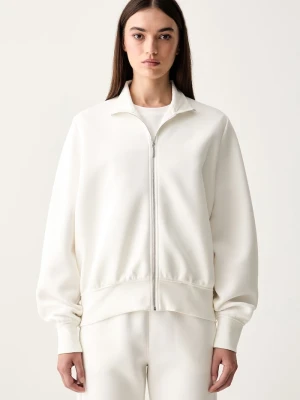 MM by Max Mara bluza rozpinana damska z bawełną MMLVOLUME biały