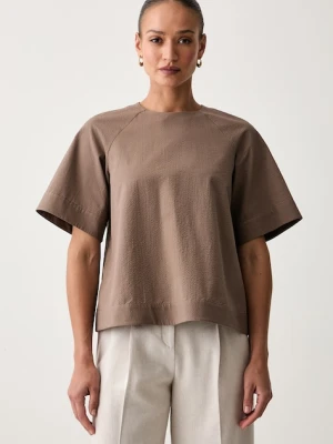 MM by Max Mara bluzka damska bawełniana RIDENTE brązowy