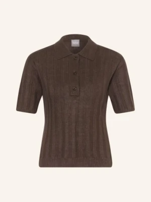 Mm By Max Mara Dzianinowa Koszulka Polo Rivetto braun