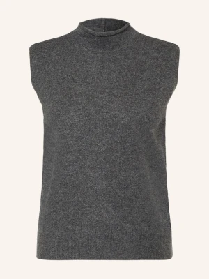 Mm By Max Mara Dzianinowy Top Astrale Z Kaszmirem grau CZIEMNOSZARY