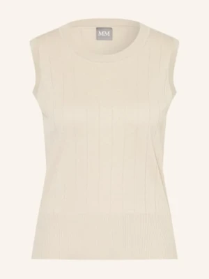 Mm By Max Mara Dzianinowy Top Riva Z Jedwabiu beige