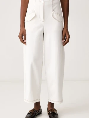 MM by Max Mara jeansy tapered damskie MMLZUPPA beżowy
