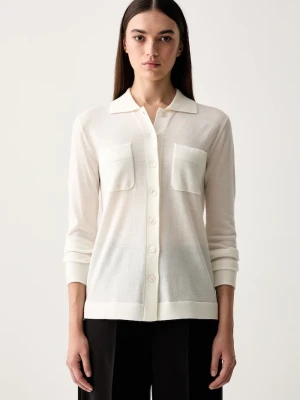 MM by Max Mara kardigan damski wełniany MMLDETTO beżowy