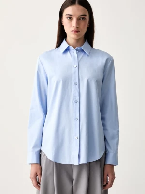 MM by Max Mara koszula damska bawełniana MMLFIACRE niebieski