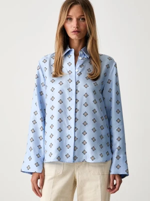 MM by Max Mara koszula jedwabna MMLDISCO niebieski