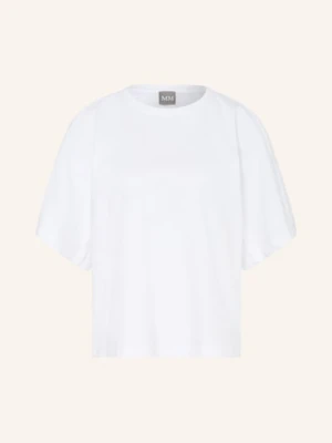 Mm By Max Mara Koszulka Cellula Z Mieszanki Materiałów weiss