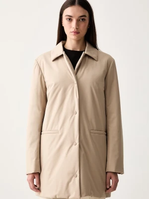 MM by Max Mara płaszcz damski MMLESODO beżowy