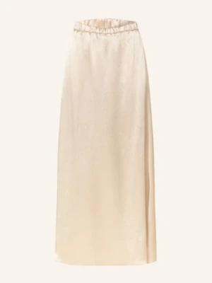 Mm By Max Mara Satynowa Spódnica Tuono beige