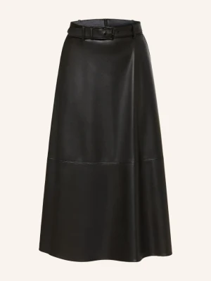 Mm By Max Mara Spódnica Domino O Wyglądzie Skóry schwarz CZARNY